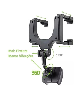 Suporte de Celular Para Carro Universal Articulado De Retrovisor