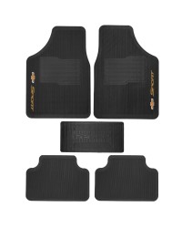 Kit Jogo Tapete Automotivo Carro Borracha Logo Chevrolet