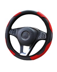 Capa do Volante e Cinto de Segurança Antiderrapante em Fibra de Carbono para Carro